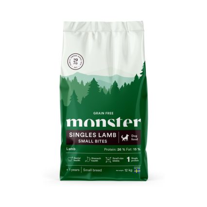 Monster Dog Grain Free Singles Lamb Small Bites 12kg