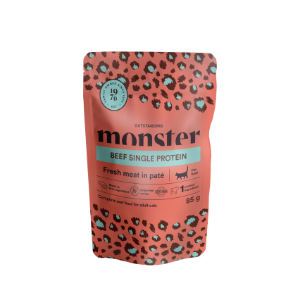 Monster Cat Pouches Adult Beef 85 g