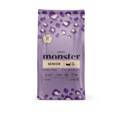 Monster Cat Original Senior Chicken/Turkey Kattmat 6kg