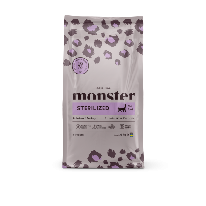 Monster Original Sterilized Cat  Chicken/Turkey 6 kg