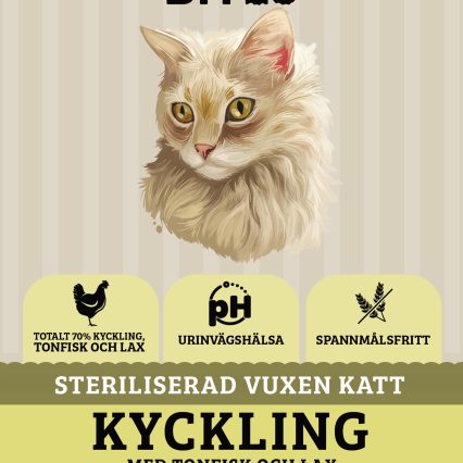 Askebites Steriliserad Vuxen Katt Kyckling Med Tonfisk Och Lax 1,5kg